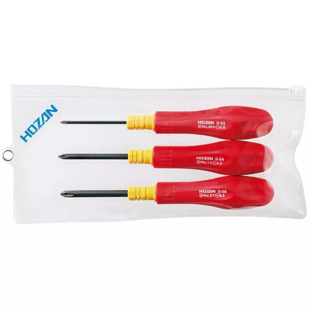 HOZAN Replaceable Driver Set Plus Or Minus Tip, D-44