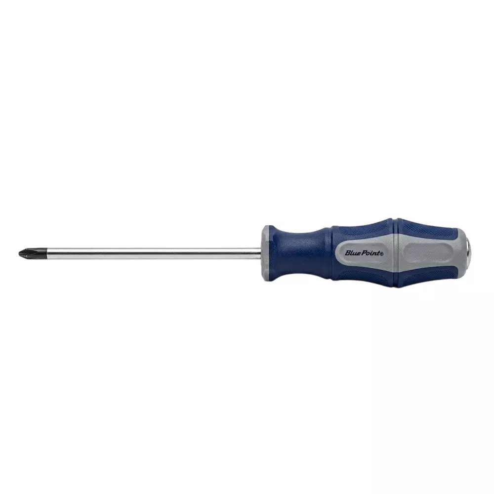 Blue-Point Pass-Through Screwdriver Phillips Type with Oil Resistant Bi-Material Handle, PH3 Tip Size and 365 mm Overall Length, BSGDPT250PH3