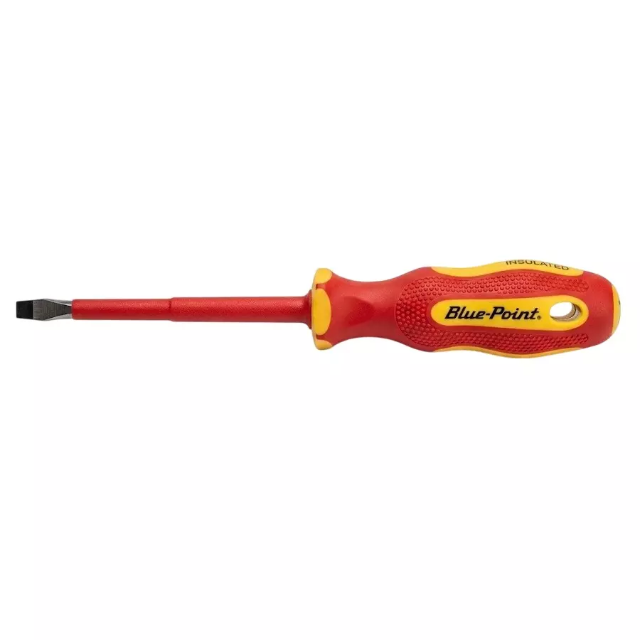 Blue-Point 200 mm Insulated Screwdriver with 4 mm Slotted Tip and 10000 V Withstanding Voltage, BSGD1004V