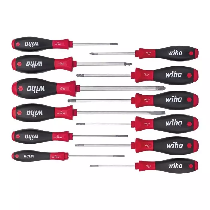 WIHA SCREWDRIVER SET, ASSORTED, 12PC, 41002