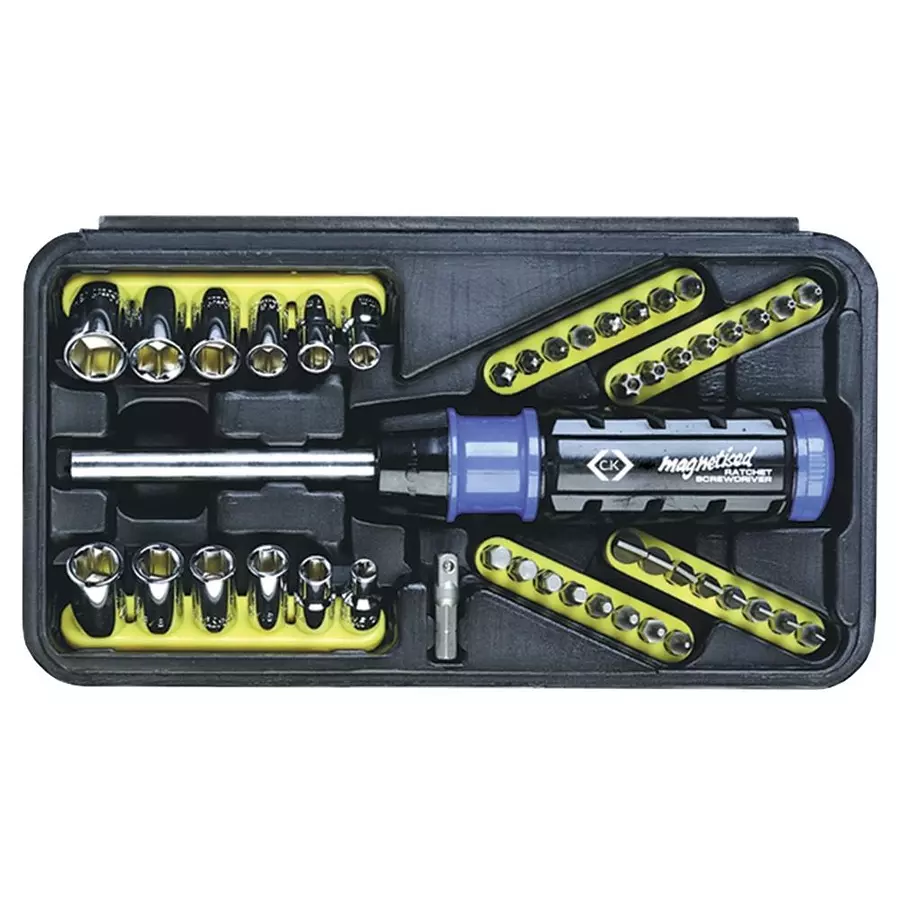 CK TOOLS RATCHET SCREWDRIVER/SOCKET SET, 46PC, T4826D