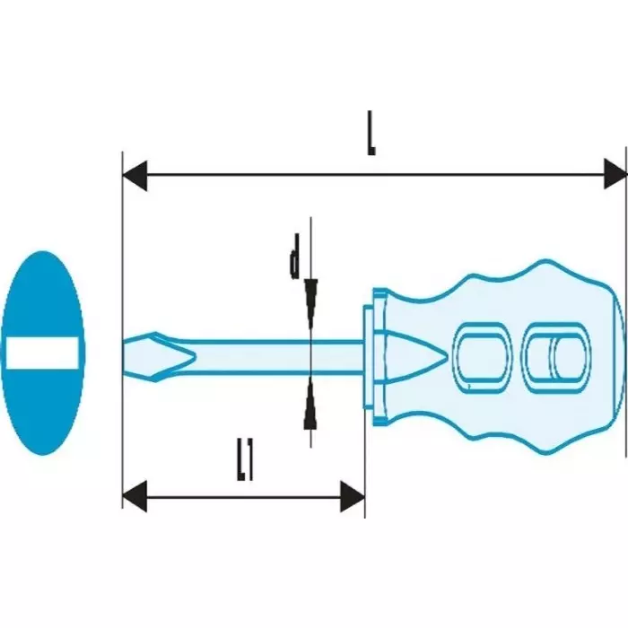Facom SlottedScrewdriver, 200 mm Blade, 320 mm Overall, AN8X200SR