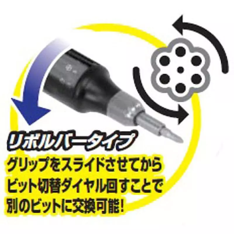 TONE Precision Ratchet Screwdriver (Revolver) 7 mm Shank Diameter, RDR10S