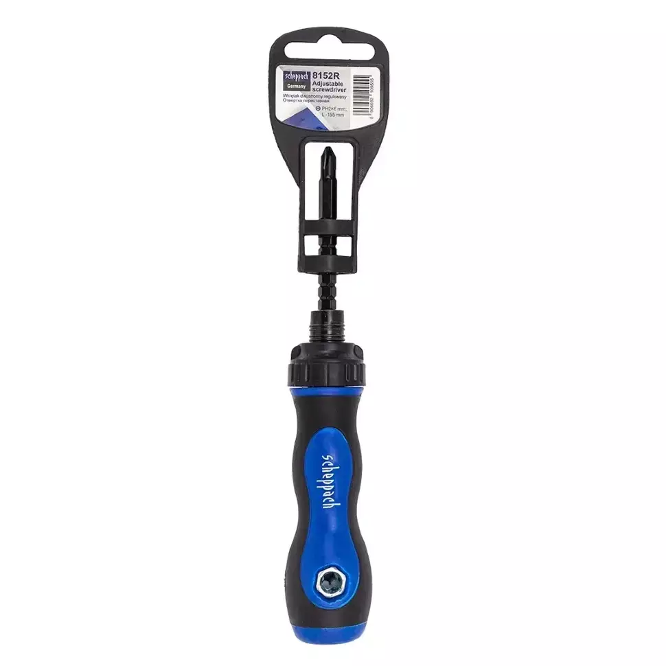 Scheppach Double-Sided Adjustable Screwdriver PH2x6 mm, Sch-8152R (Pack of 6)