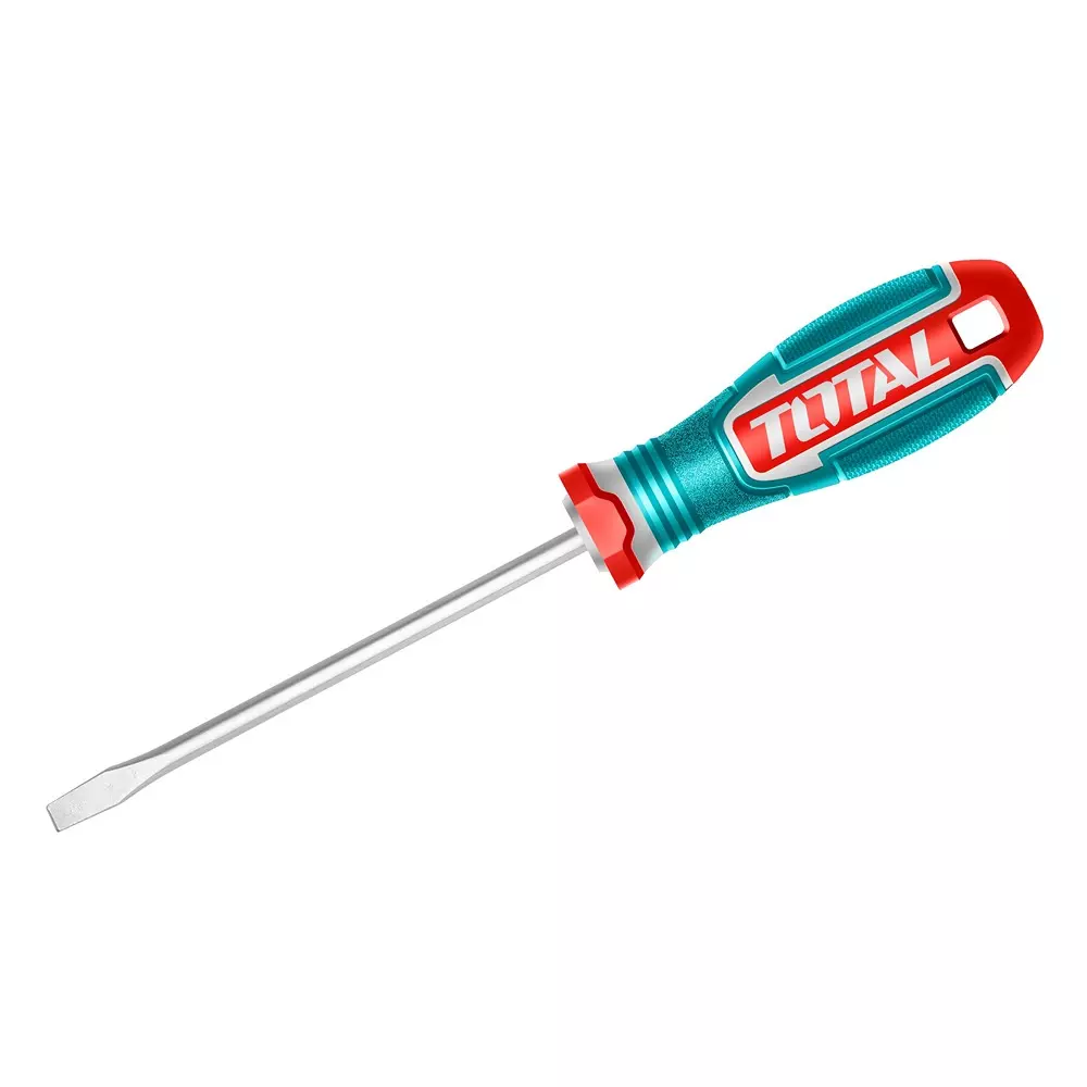 Total Slotted Screwdriver With Strong Magnetic 125 mm Blade Length Slotted SL6.5 Round Shank, TSDSL6125