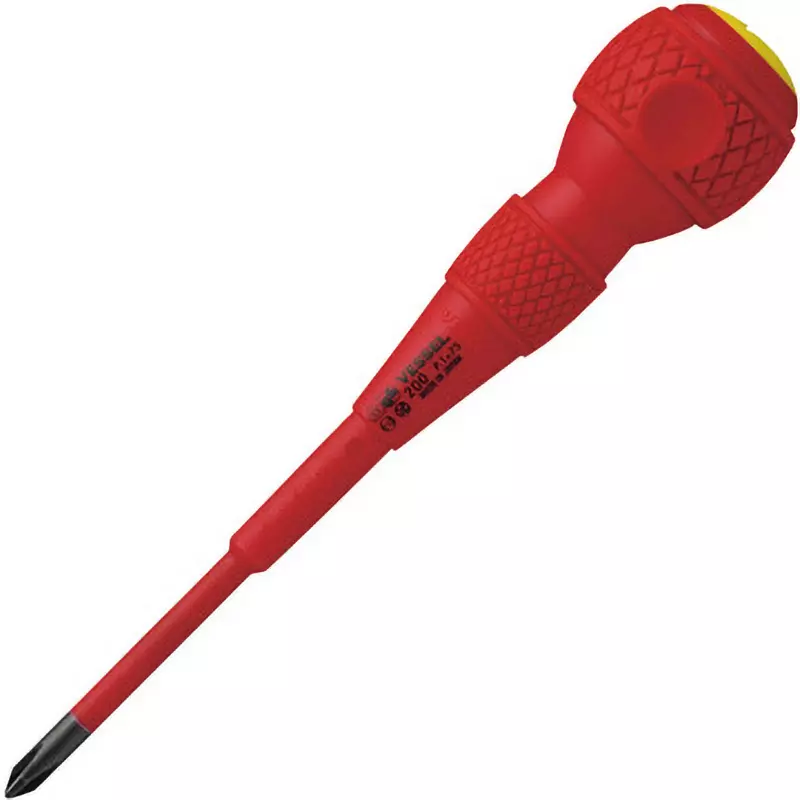 Vessel Ball Grip Insulated Screwdriver Plus Tip, 200 +1X75