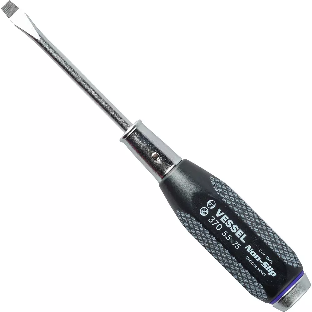 Vessel Non-Slip Screwdriver 75 mm Shaft Length, -5.5×75