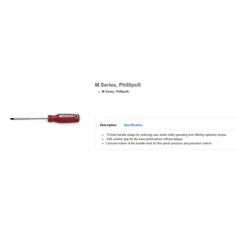 blue-point-m-series-phillips-screwdriver-red-color-with-tri-lobe-handle-and-ph3-tip-size-x-150-mm-bade-lengthbsgdm150ph3-r