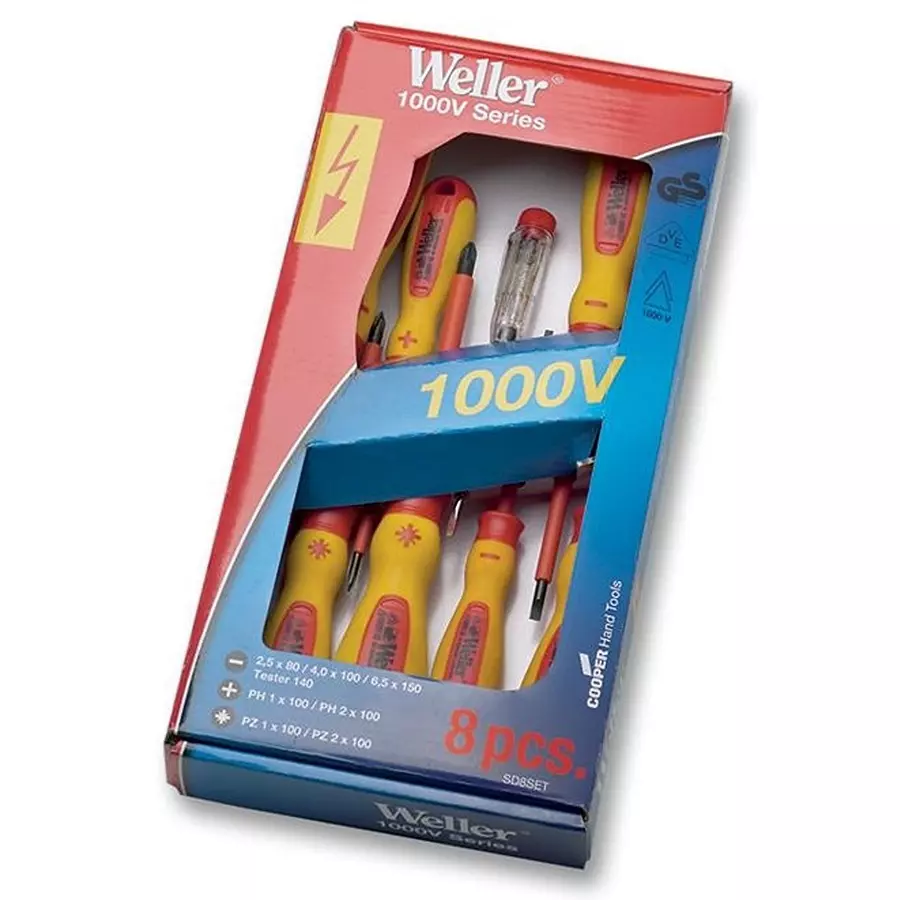 WELLER SCREWDRIVER SET, 8PC, SD8SET