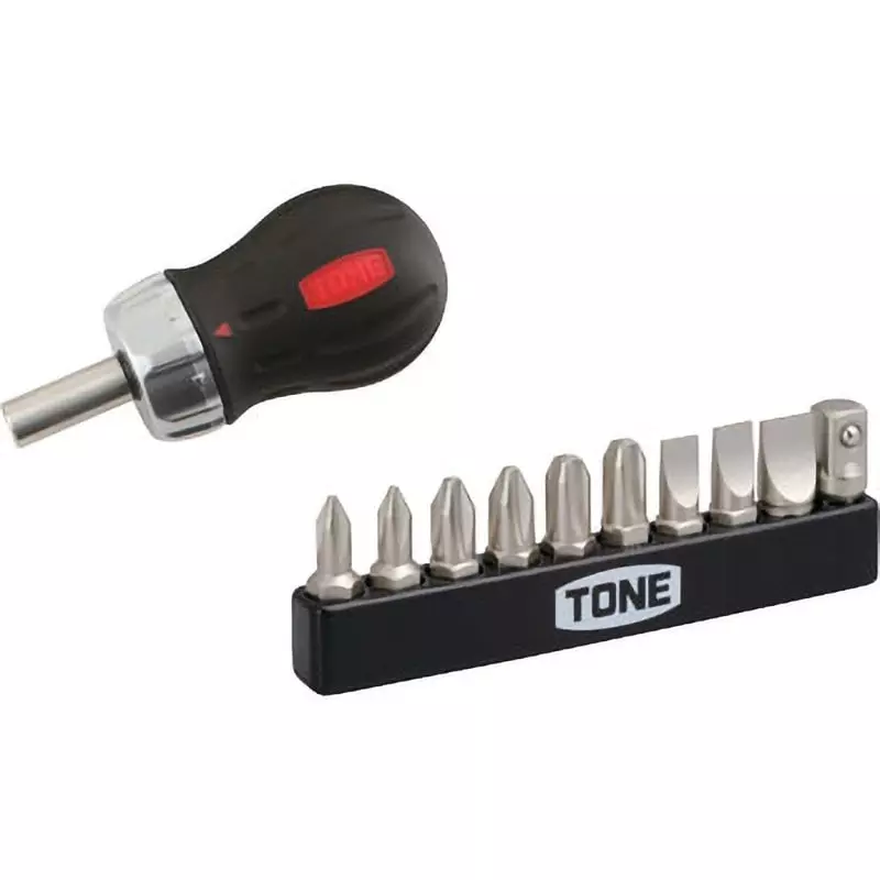 TONE Ratchet Driver Set Resin Grip None Shaft Penetration, RSD10S (Set of 12 Pcs)