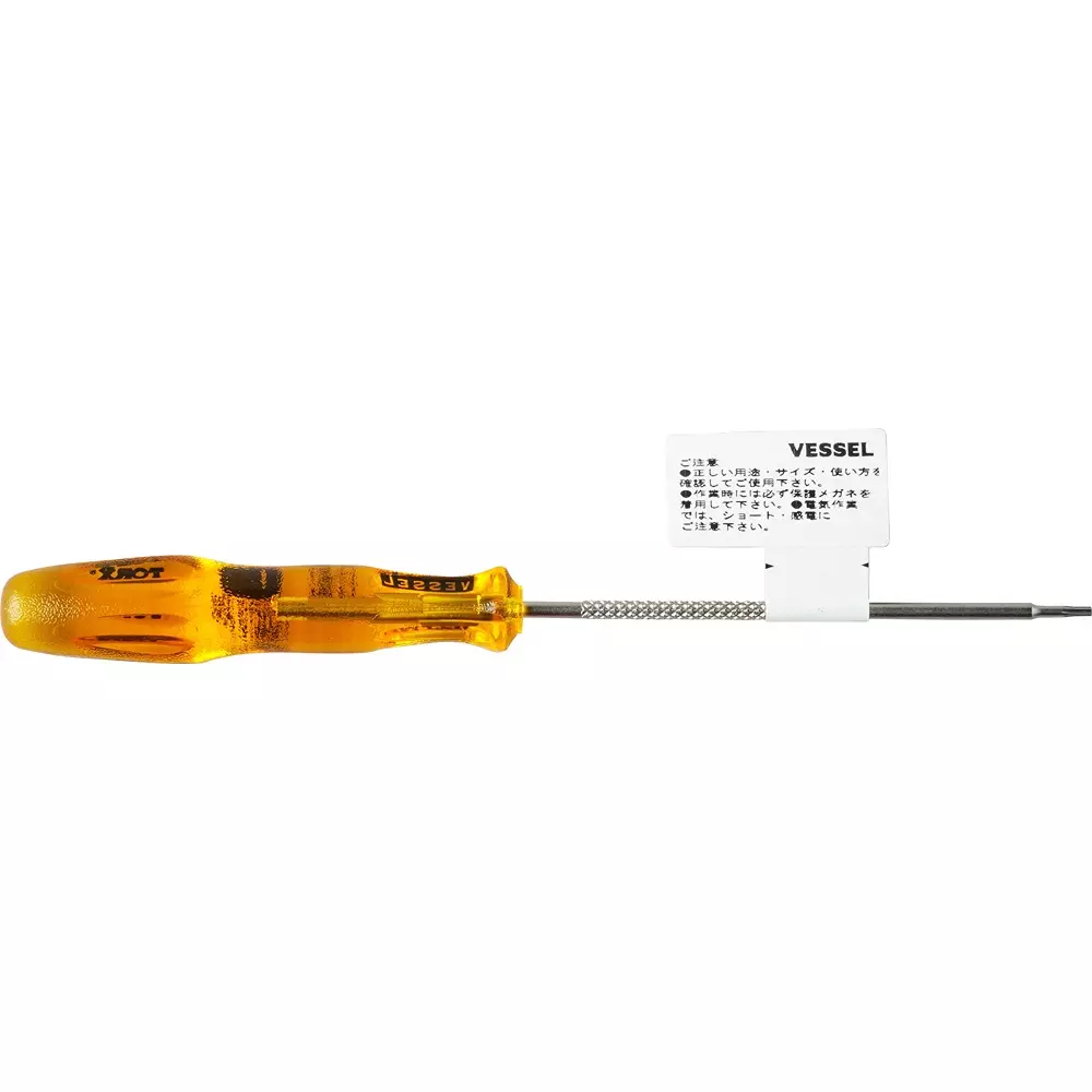 Vessel Power Grip Torx Screwdriver 155 mm Overall Length Torx (Hexrobe) Tip, T5×80