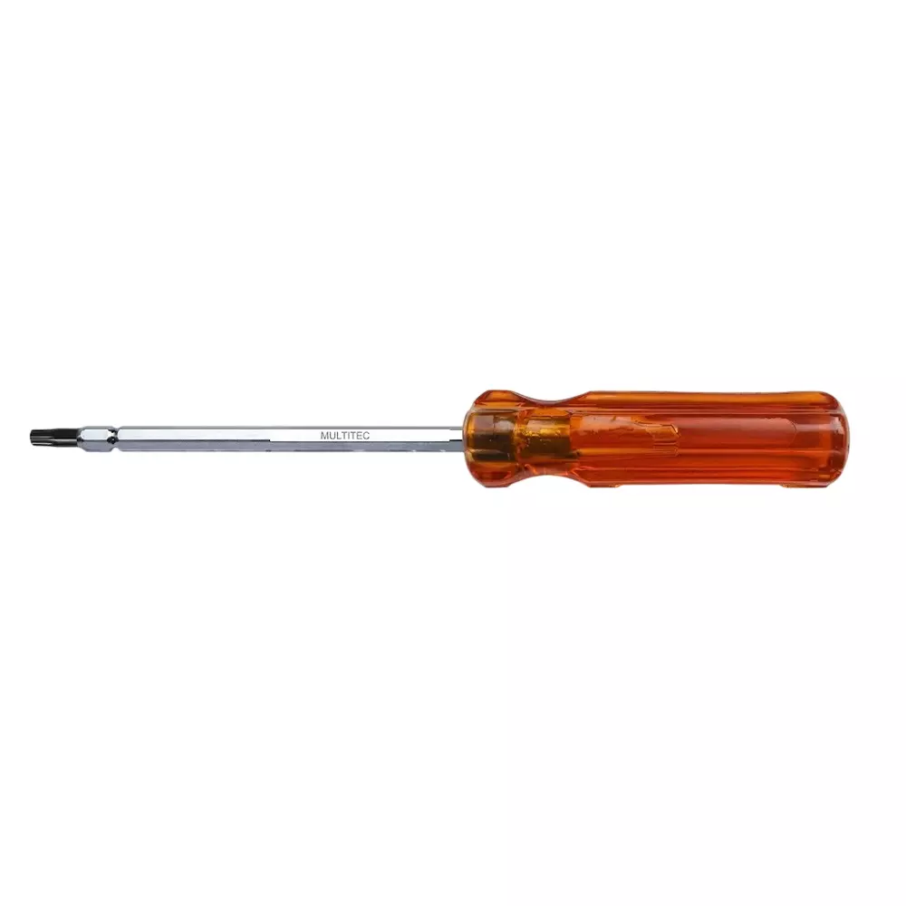 Multitec Double Side TORX Screw Driver in Hexagon Rod & Tip Alloy Steel 150 mm Projected Length for Industrial Use, 2xT8x150