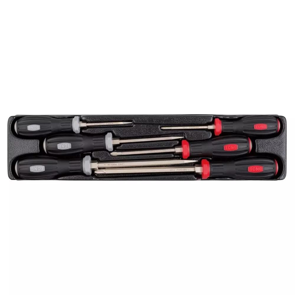 TONE Power Grip Screwdriver Set Structural Steel 6(PGMD-075/100/150, PGPD-001/002/003), PLPGD6