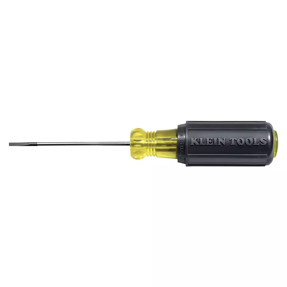 KLEIN TOOLS Screwdriver, Slotted, Size 3.2Mm, 196Mm, 612-4