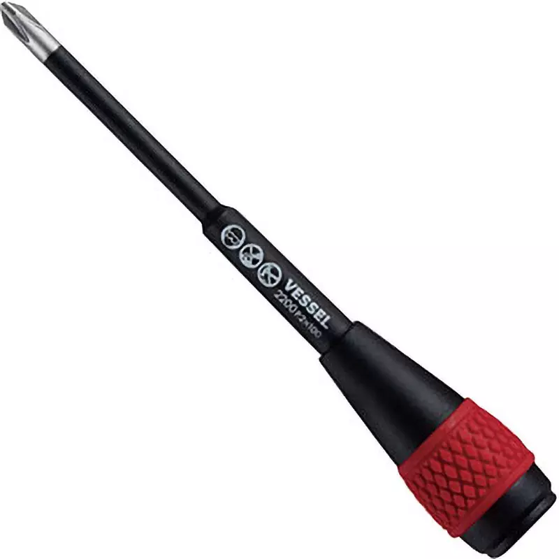 Vessel Ball Ratchet Screwdriver 100 mm Shaft Length, 2200B +2X100