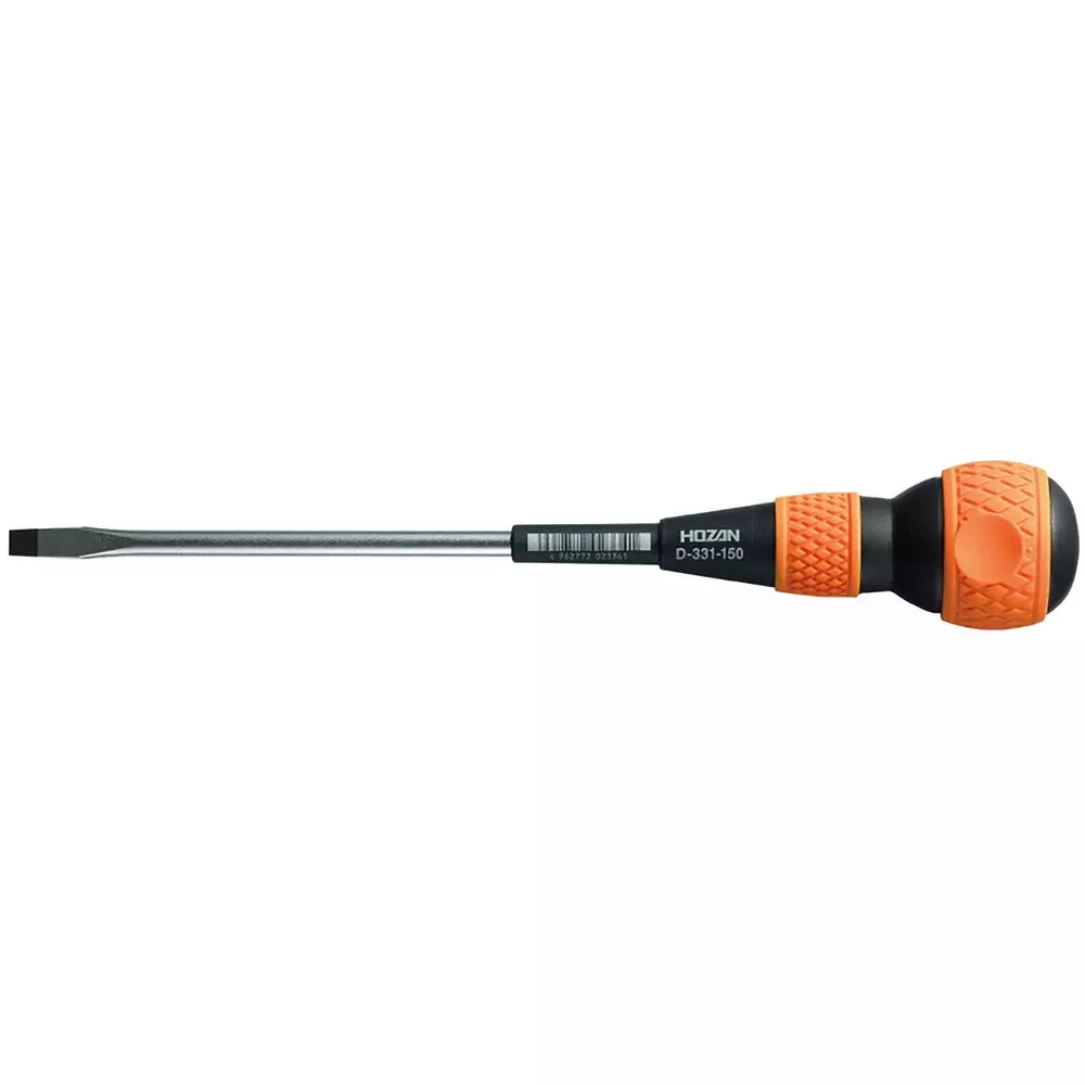 HOZAN Soft Grip Screwdriver Φ mm Shank Dia 6x1 mm Tip Size, D-331-150