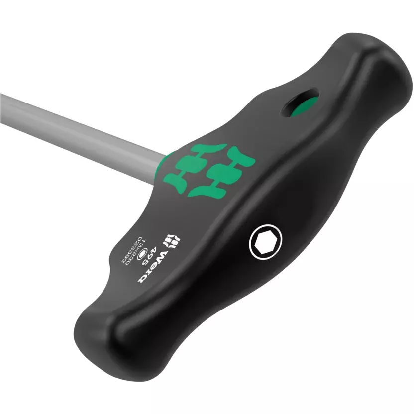 wera-495-t-handle-socket-wrench-screwdriver-with-230-mm-blade-length-and-10-mm-tip-size-5023387001