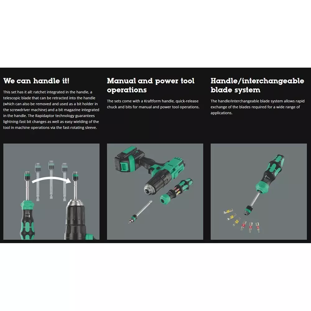 wera-kraftform-kompakt-20-ra-r-mit-tasche-bitholding-screwdriver-with-ratchet-functionality-and-rapidaptor-quick-release-chuck-5051514001-set-of-6