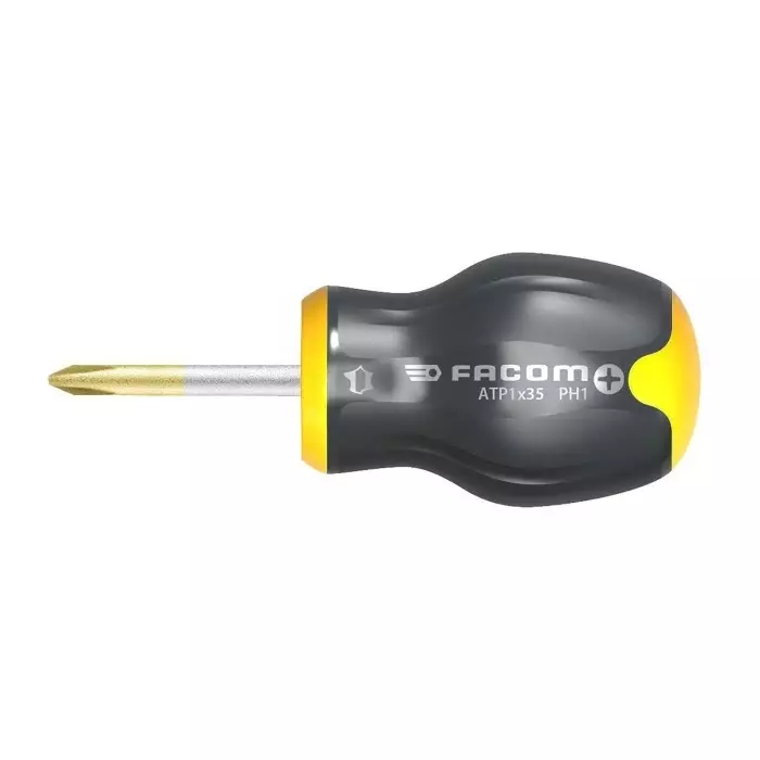 FACOM RoundScrewdriver Ph1 Tip 25 mm Blade 81 mm Overall, ATP1X25