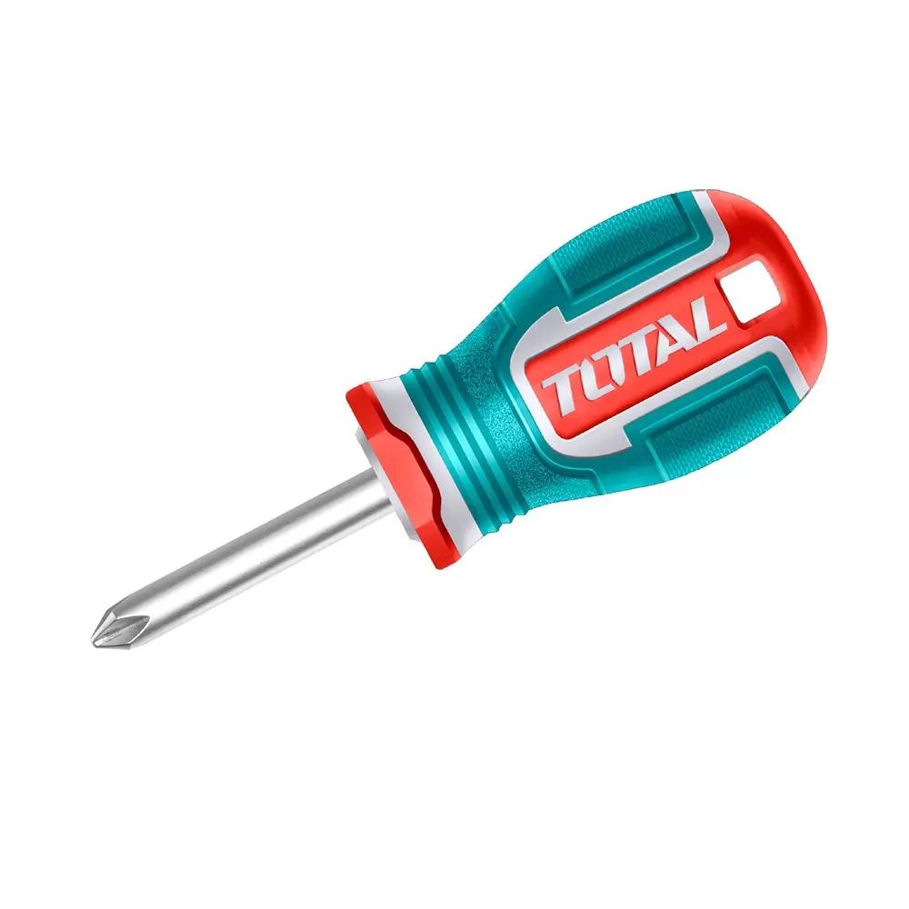 Total Phillips Screwdriver With Strong Magnetic 38 mm Blade Length Phillips PH1 Round Shank, TSDPH2038