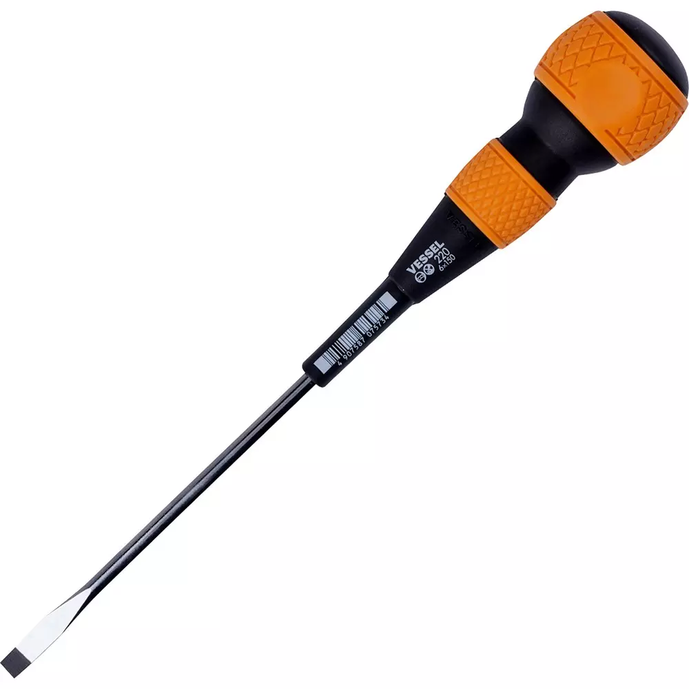 Vessel Ball Grip Screwdriver 250 mm Overall Length, 220 -6X150