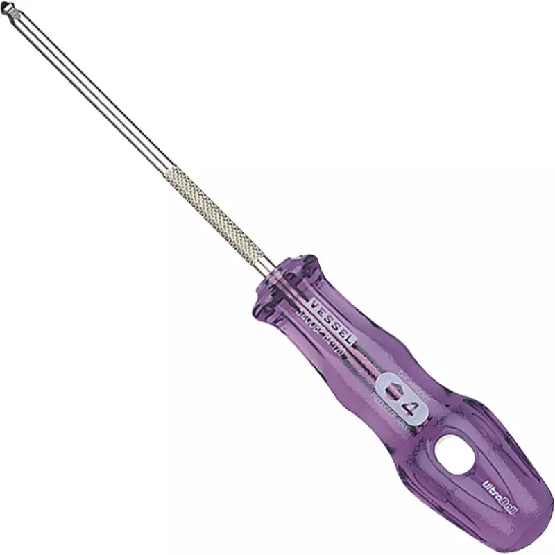 Vessel Ultra-Ball Screwdriver 224 mm Overall Length Hexagon ball point Tip, 4.0×120
