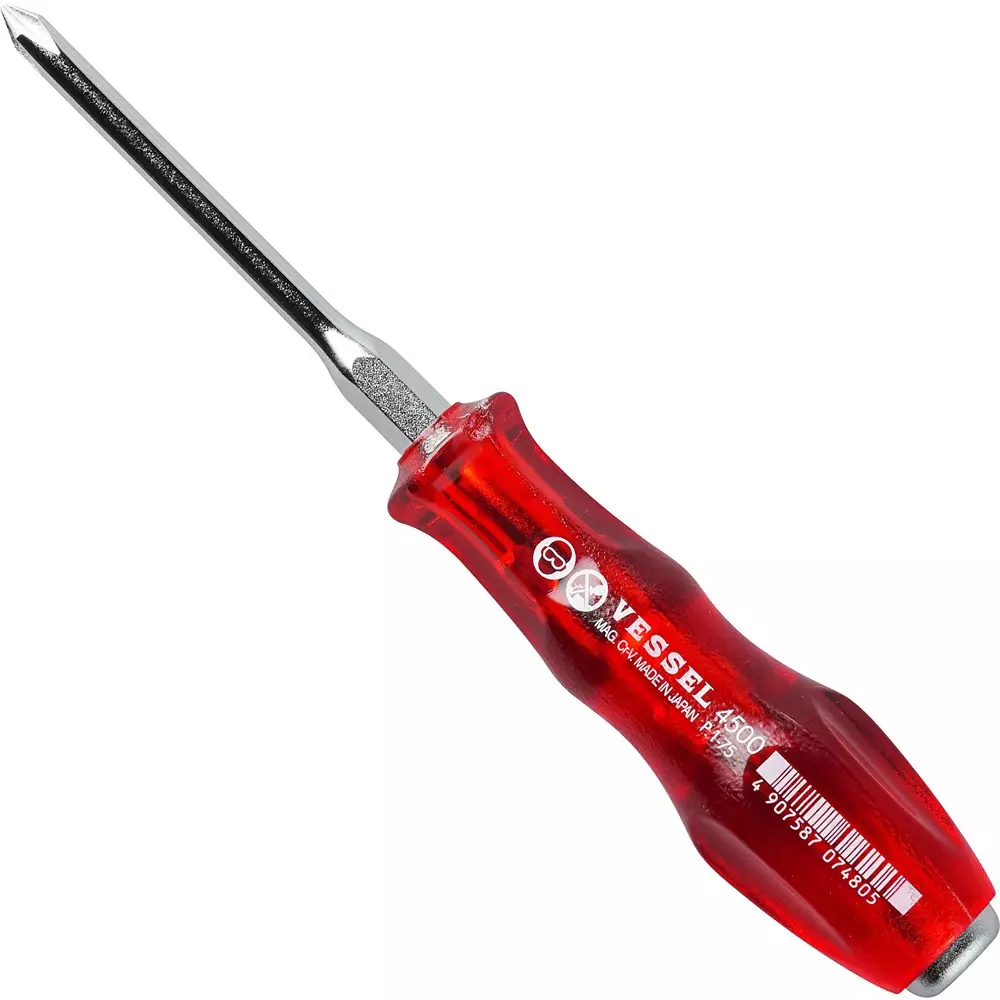 Vessel Power Grip Screwdriver 75 mm Shaft Length, 4500-1-75