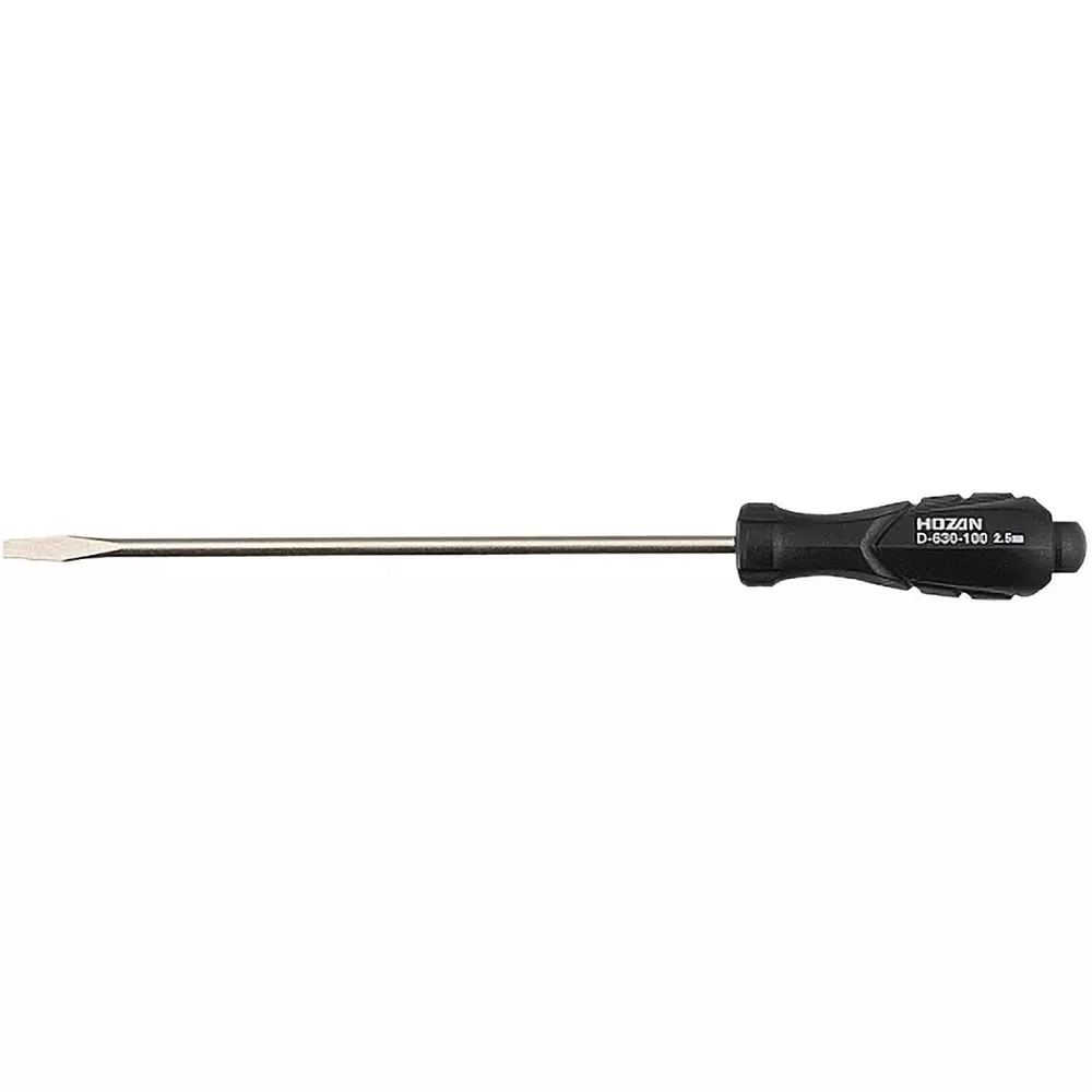 HOZAN Slotted Screwdriver Φ mm Shank Dia 2.5x0.35 mm Tip Size, D-630-100