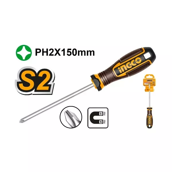 ingco-phillips-screwdriver-s2-material-ph2x150-mm-size-6-mm-blade-diameter-with-ergonomic-handle-hsdph2150