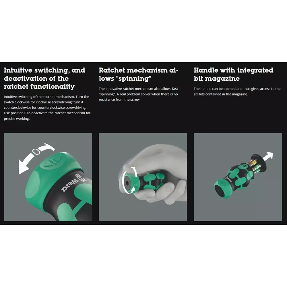 wera-kraftform-kompakt-stubby-magazin-ra-1-2025-screwdriver-with-bit-set-kraftform-handle-and-innovative-ratchet-mechanism-5008891001-set-of-6