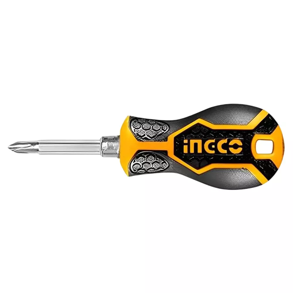 Ingco 2 In 1 Screwdriver 6.35 x 75 mm Size CR-V Material, AKISD0202