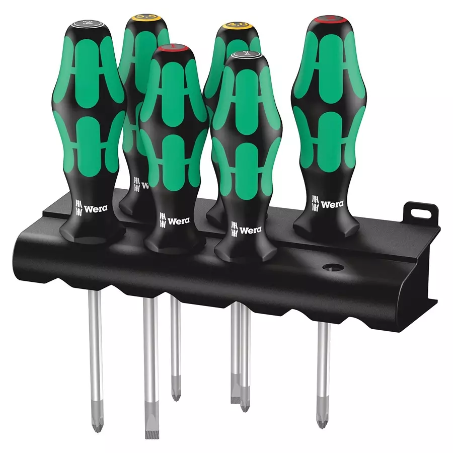 WERA SCREWDRIVER SET, PH/PZ/SLOTTED, 6PC, 05105622001