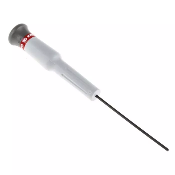 Facom Hexagon Precision Screwdriver, 2 mm Tip, 75 mm Blade, 168 mm Overall, 84E.2X75