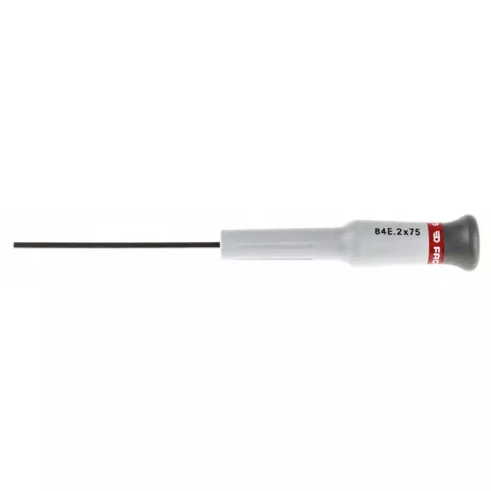 Facom Hexagon Precision Screwdriver, 2 mm Tip, 75 mm Blade, 168 mm Overall, 84E.2X75