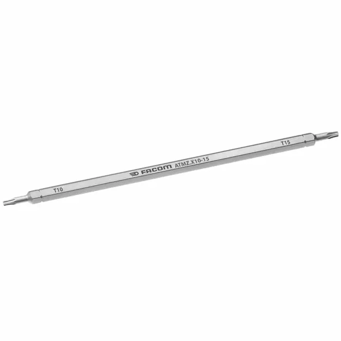 Facom Torx Reversible Screwdriver Blade, T10, T15 Tip, ATMZ.X10-15