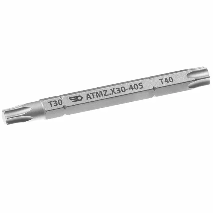 Facom Torx Reversible Screwdriver Blade, T30, T40 Tip, ATMZ.X30-40S