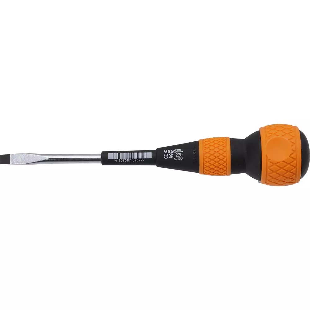 Vessel Ball Grip Screwdriver 200 mm Overall Length, 220 -6X100