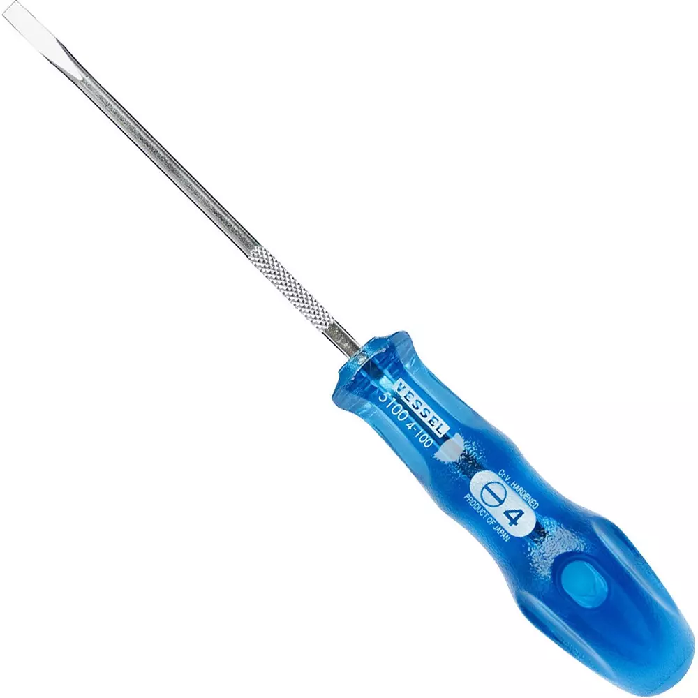 Vessel Precision Screwdriver 100 mm Shaft Length, -4.0X100