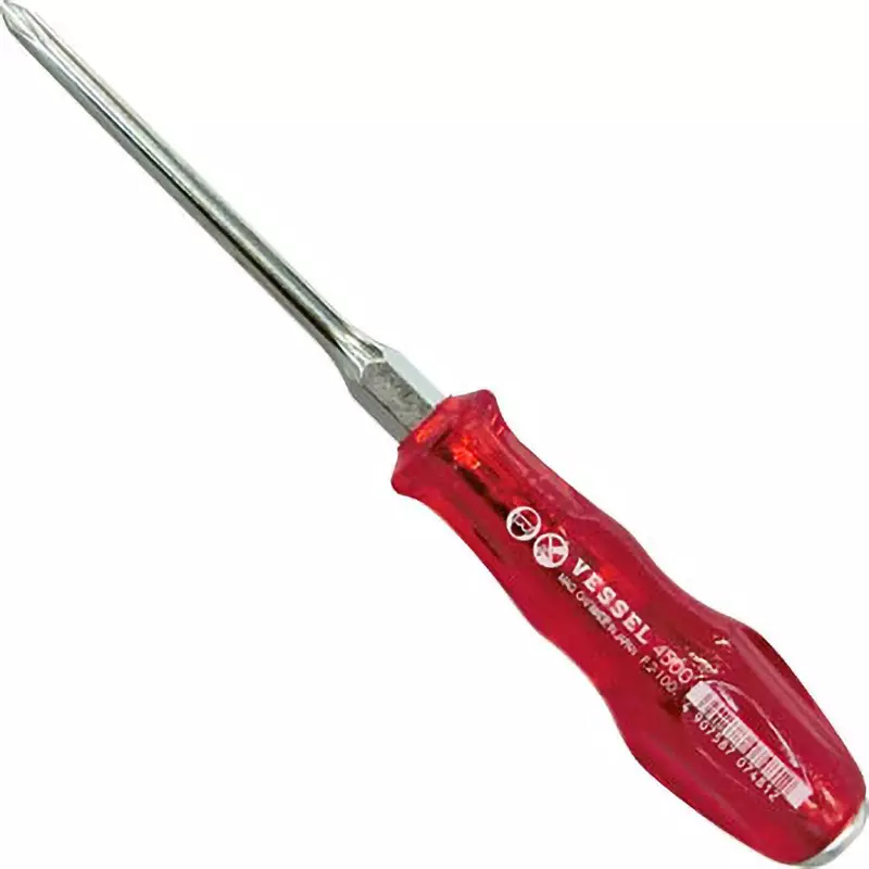 Vessel Power Grip Screwdriver 100 mm Shaft Length, 4500-2-100