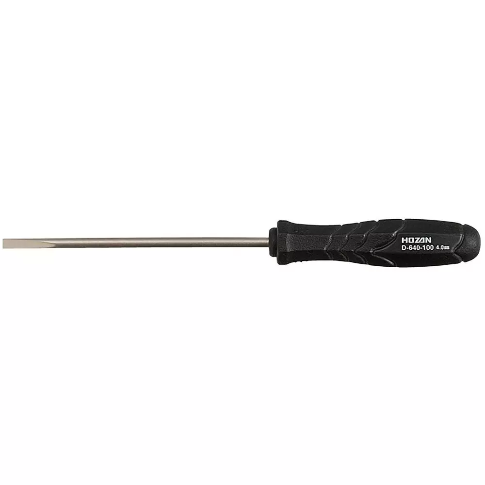 HOZAN Slotted Screwdriver Φ mm Shank Dia 4x0.45 mm Tip Size, D-640-100