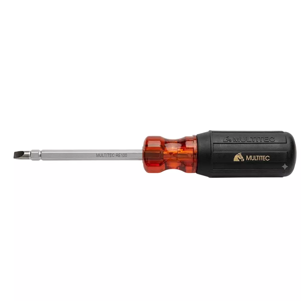 Multitec 2 in 1 Reversible Screw Driver with Hexagon Rod & Tip Steel 200 mm Projected Length for Industrial Use, DG 6200