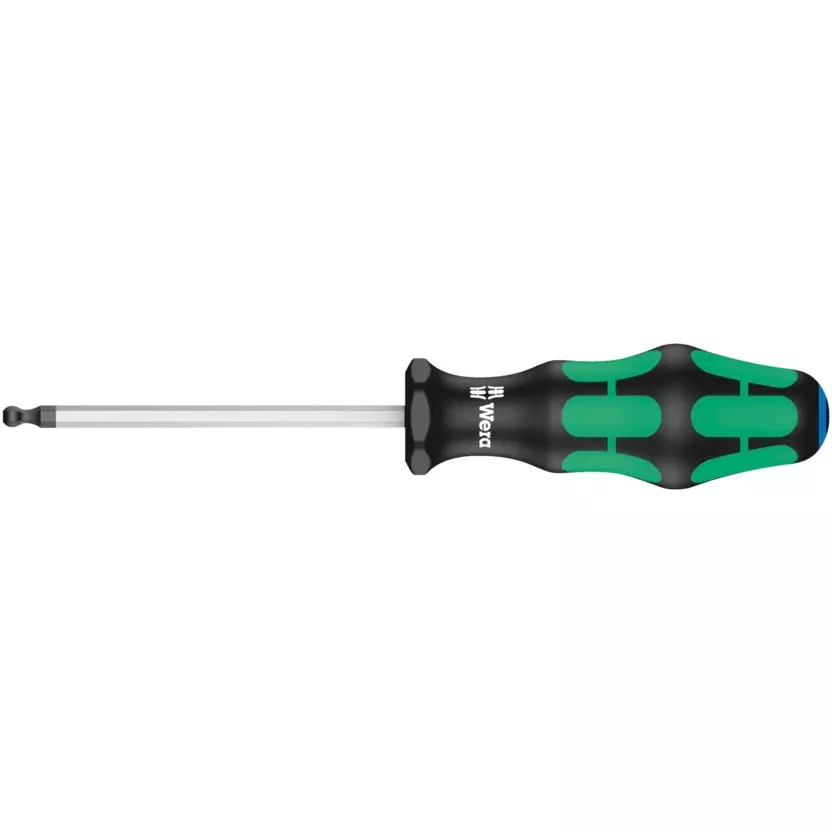 Wera 352 Ball End Screwdriver with 100 mm Hexagonal Blade Length and 2.5 mm Tip Size, 5138070001