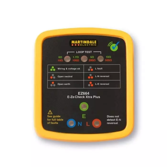 Martindale Model EZ664 Socket Tester 30 mA 230 V CAT III 300 V RS Calibration, EZ664