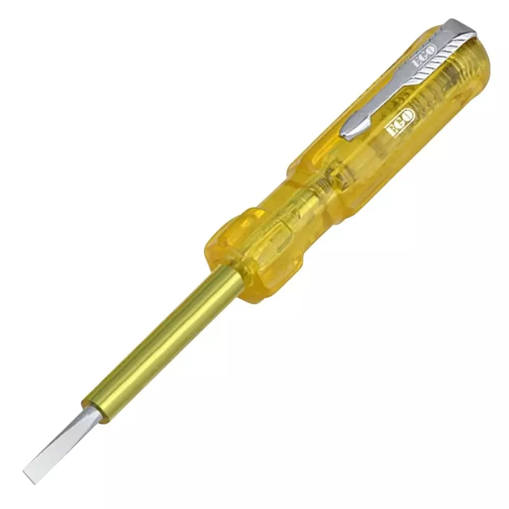 Ego Neon Tester Screwdriver Yellow Firm Grip 130 mm Length, LINER TESTER EXECUTIVE (Pack of 20)