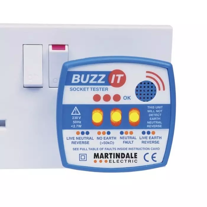 Martindale Socket Tester 13A 230 V AC CAT IV 300 V RS Calibration, RSBZ101