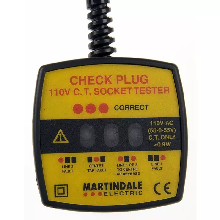 Martindale Socket Tester 16A 110 V AC CAT II 150 V, CP301