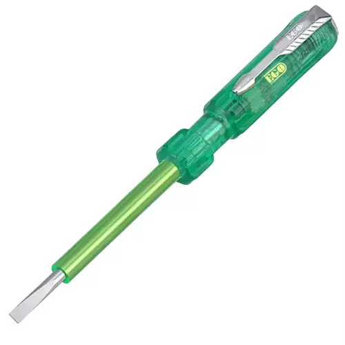 Ego Neon Tester Screwdriver Green Firm Grip 123 mm Length, LINER TESTER (Pack of 20)