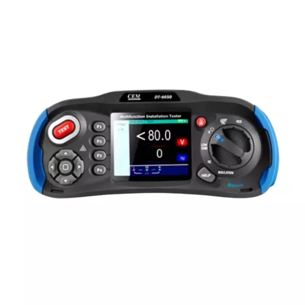 Metravi Multifunction Installation Tester Range 80 V to 500 V 3.5 inch (88.9 mm) TFT Full Colour LCD Display, CEM DT-6650