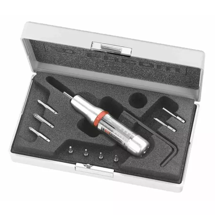 Facom Torque Screwdriver, 1.8 mm, 2.5 mm, PH 9, 1.3, 1.5, 2, PZ 0, 1, 2 Drive, A.300MTJ1