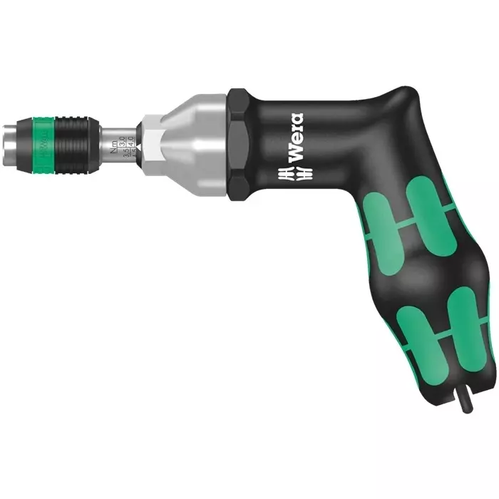 Wera Adjustable Torque Screwdriver 1/4 Inch (6.35 mm) Drive Size Black 150 mm Wrench Length for Industrial Use, 05074702001